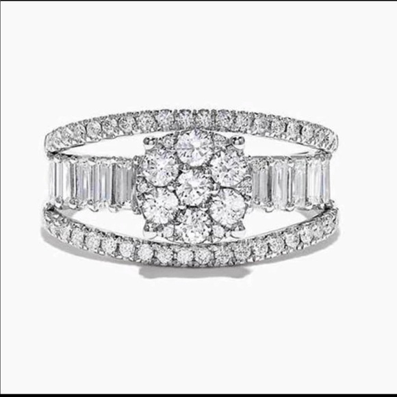 New 925 Silver Beautiful Diamond Engagement Ring - Picture 2 of 6